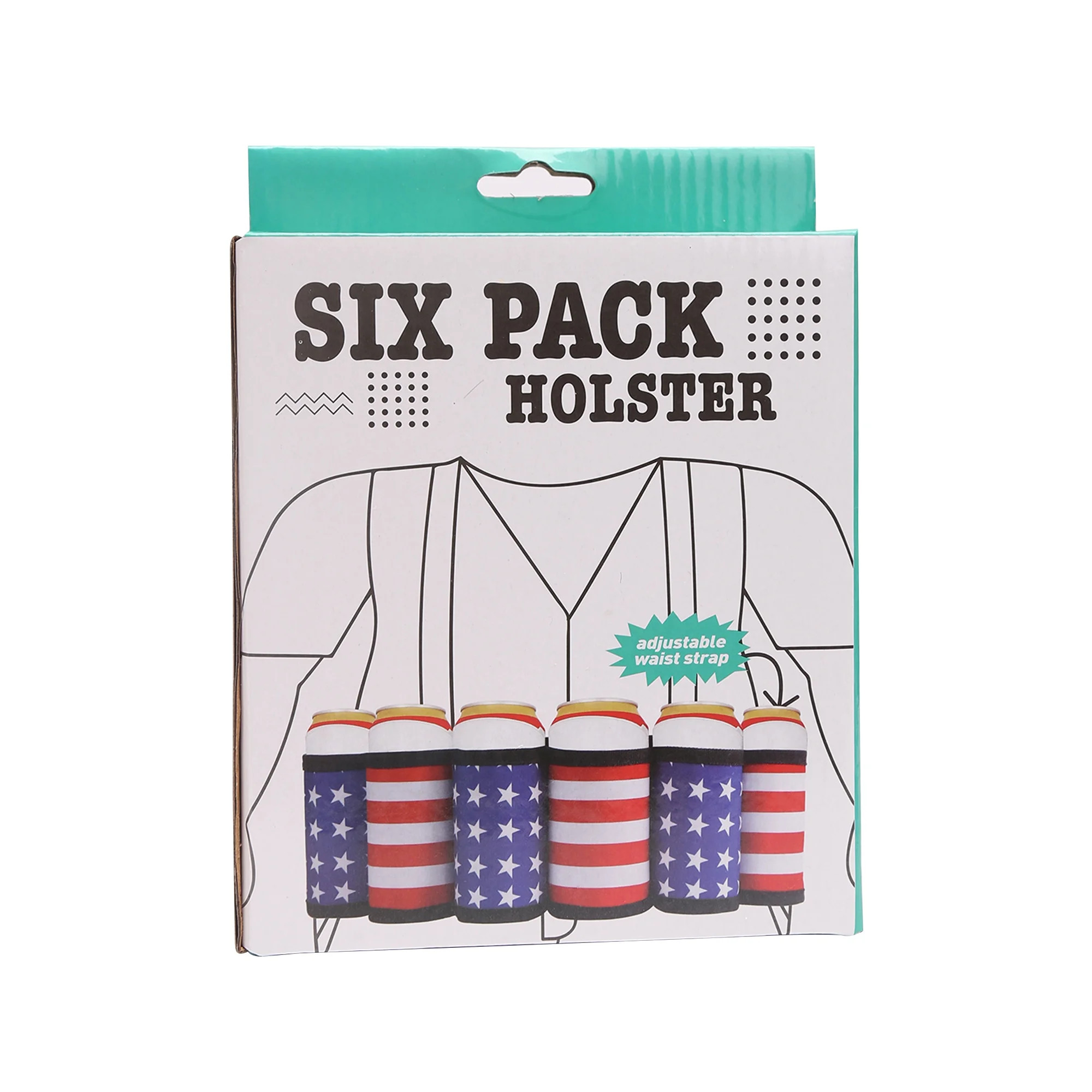 Patriotic Beer Belt, Adjustable 6 Pack Can Holster, Cotton, Way to Celebrate Party Accessory! | Walmart (US)