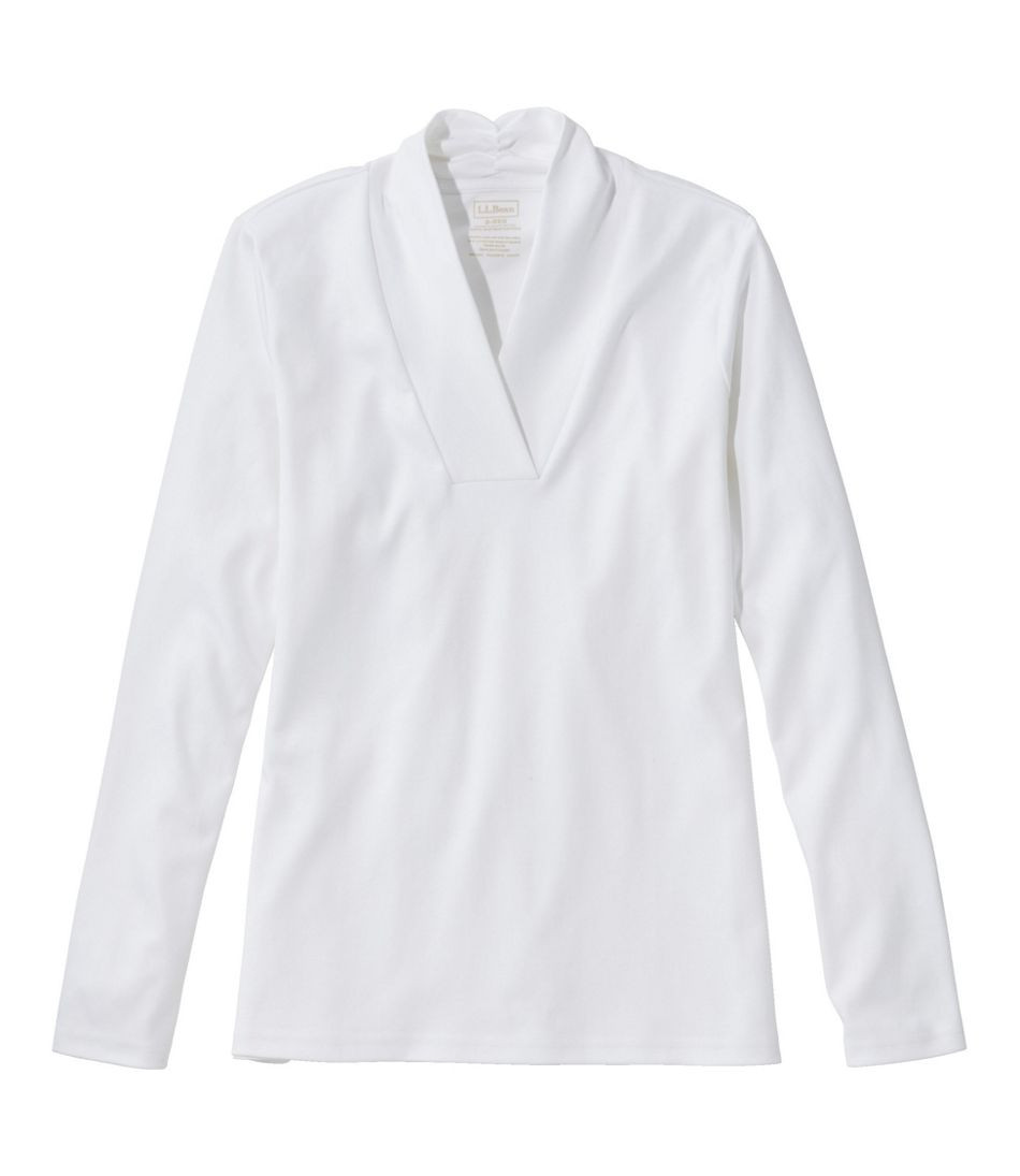 Women's Pima Cotton Tee, Shawl Long-Sleeve | L.L. Bean