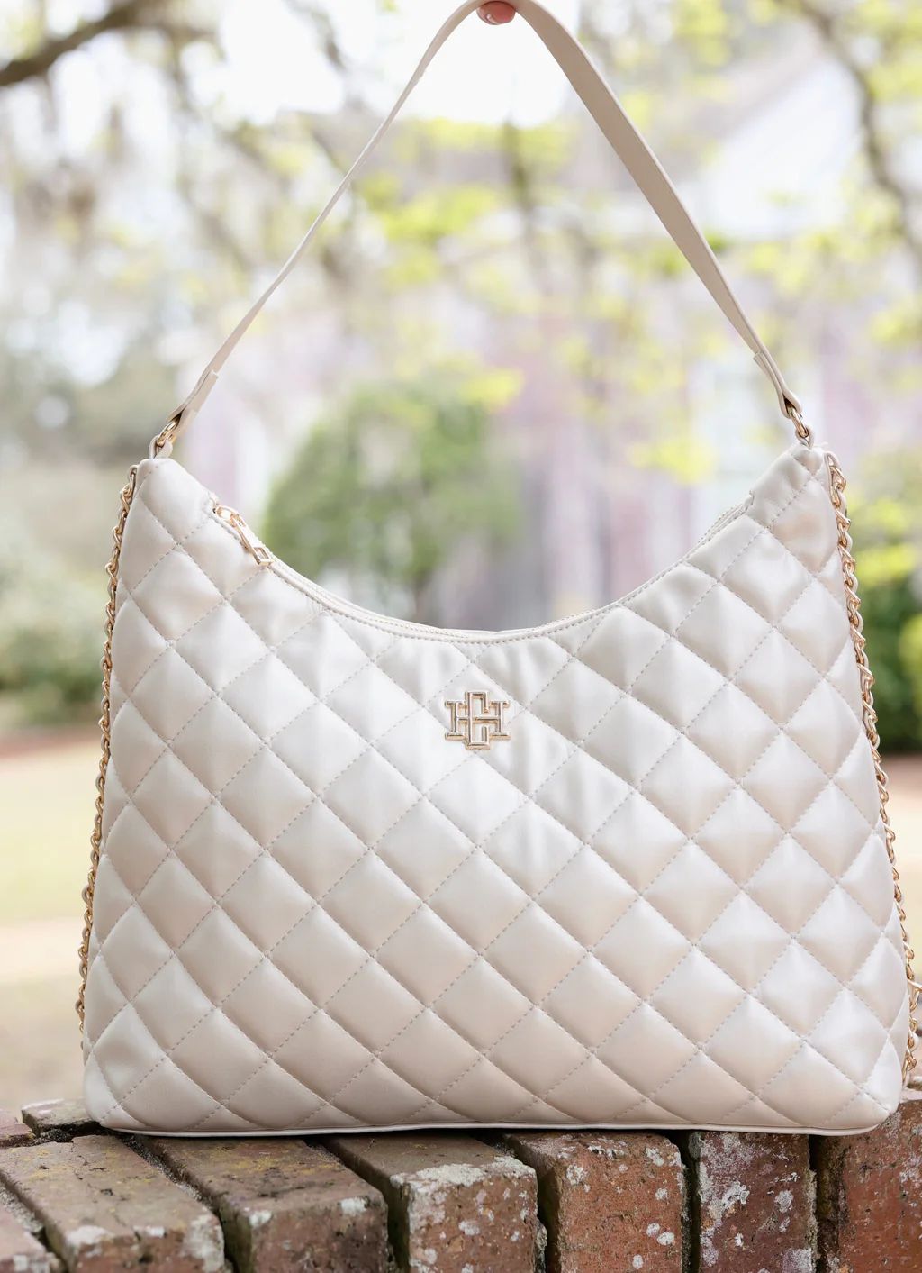 Maeve Quilted Tote PEARL | Caroline Hill
