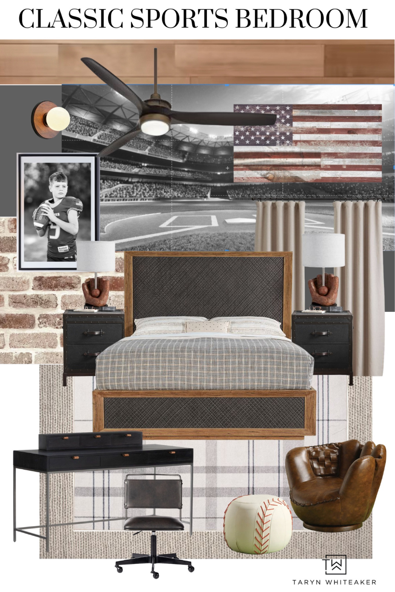 Classic boys sports bedroom design plans - more details on the blog 

#LTKkids #LTKhome #LTKfamily