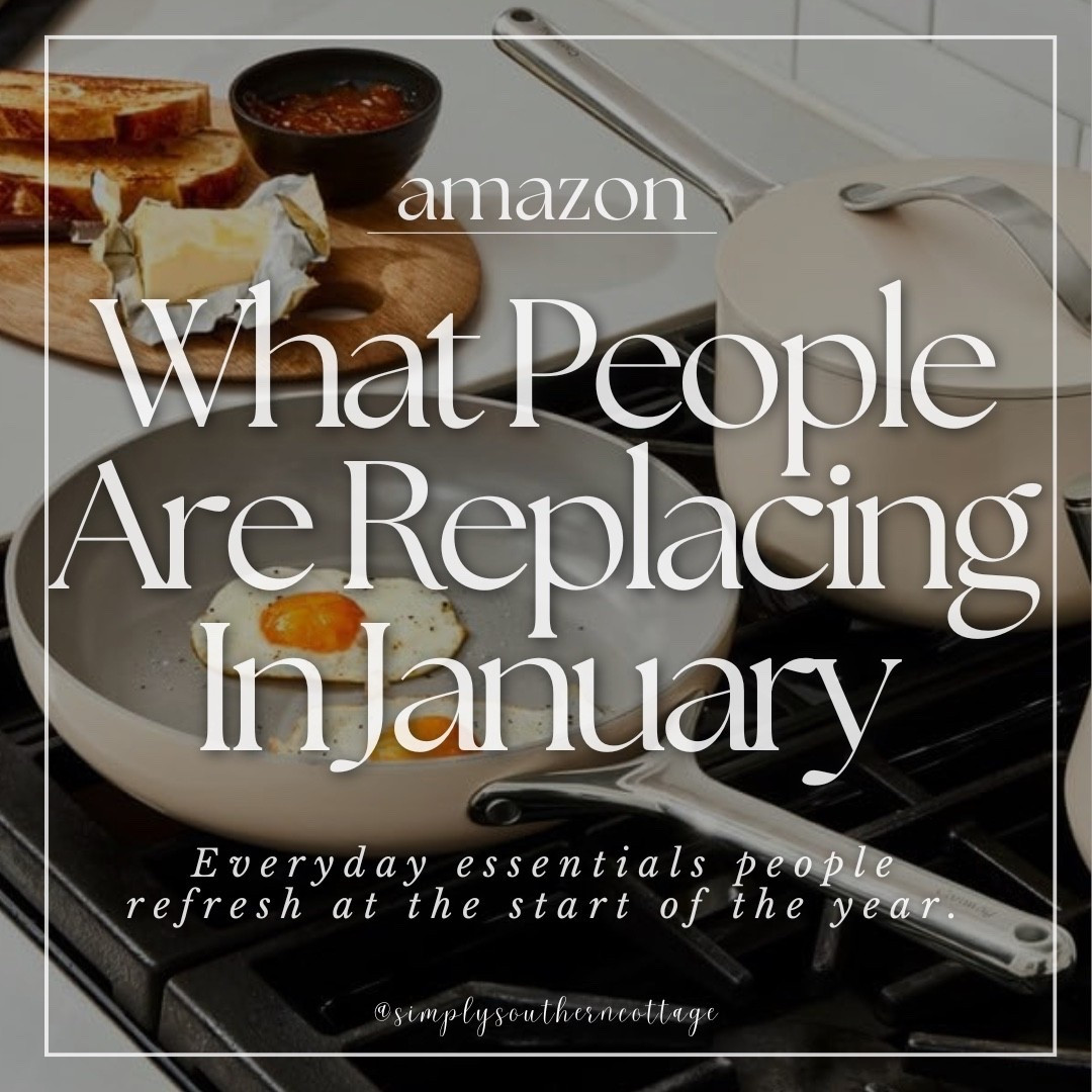 What people are replacing in January. Everyday essentials from Amazon people refresh at the start of the year. 


Amazon, Amazon finds, Amazon home, Amazon home find, home, home essentials, new years, New Year’s resolution




#LTKHome #LTKOver40 #LTKHoliday