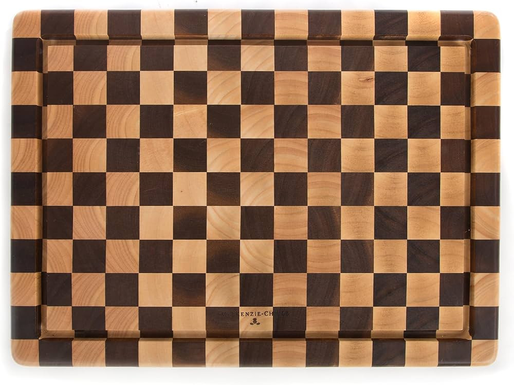 MACKENZIE-CHILDS Check Carving Board, Decorative Wooden Cutting Board, 13 Inches x 17 Inches | Amazon (US)
