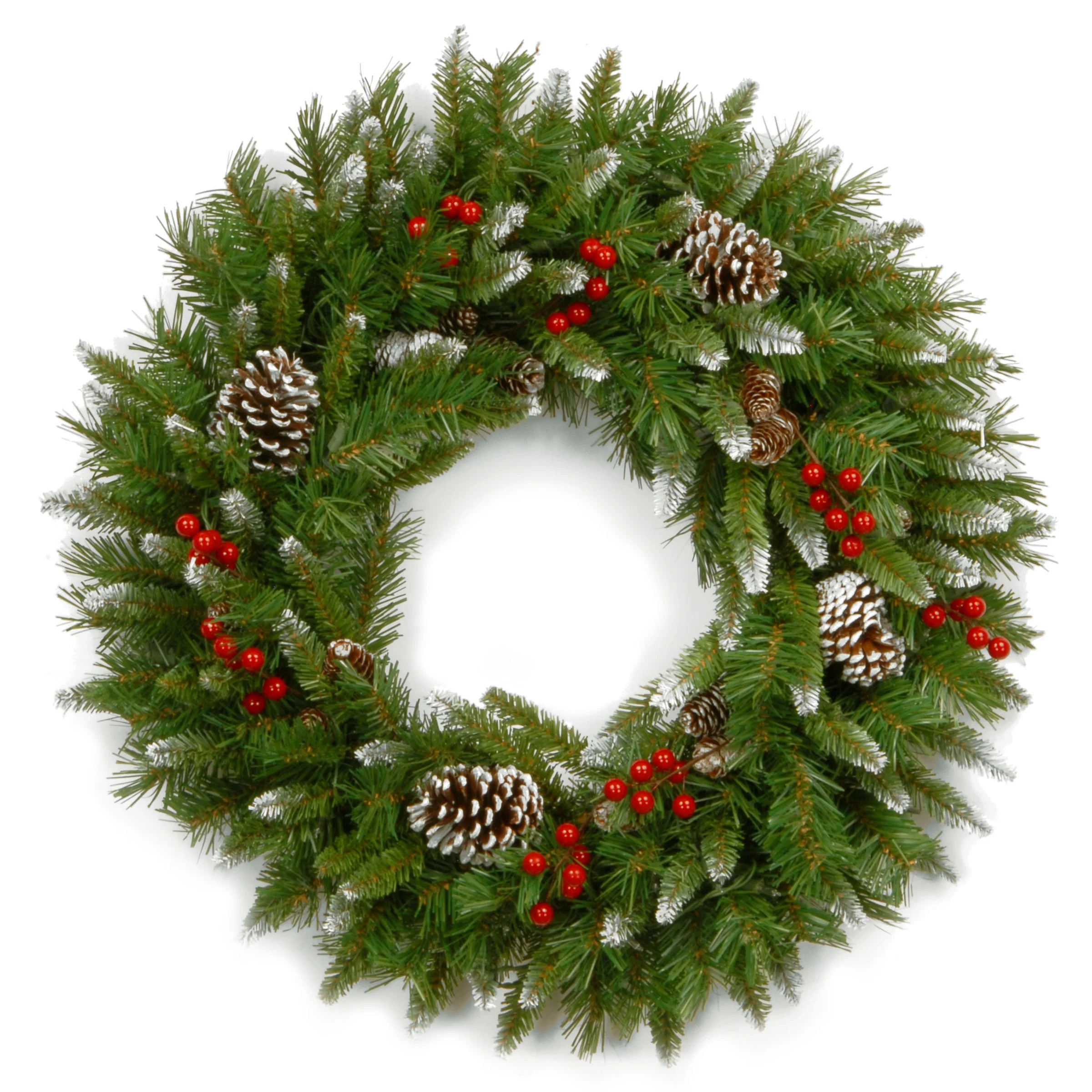 National Tree Company 24in. Frosted Berry Wreath - Walmart.com | Walmart (US)