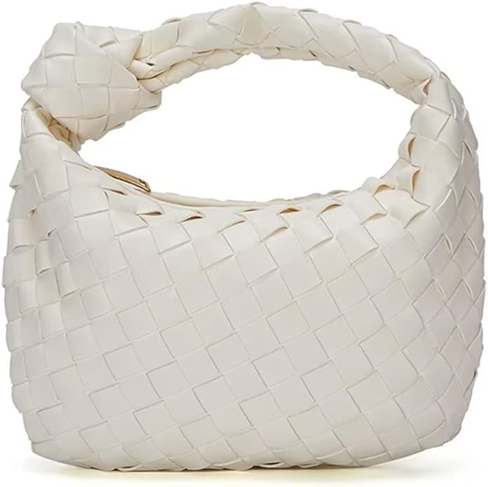 Knoted Woven Handbag for Women Leather Shoulder Bag Fashion Designer Ladies Handmade Tote Hobo Ba... | Amazon (US)