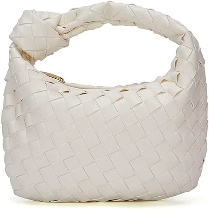 Knoted Woven Handbag for Women Leather Shoulder Bag Fashion Designer Ladies Handmade Tote Hobo Ba... | Amazon (US)