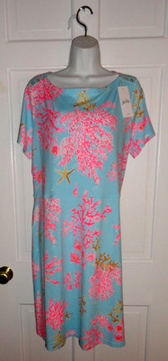 NWT LILLY PULITZER MULTI ROYAL CORAL BRAY UPF 50+ DRESS XL | eBay US