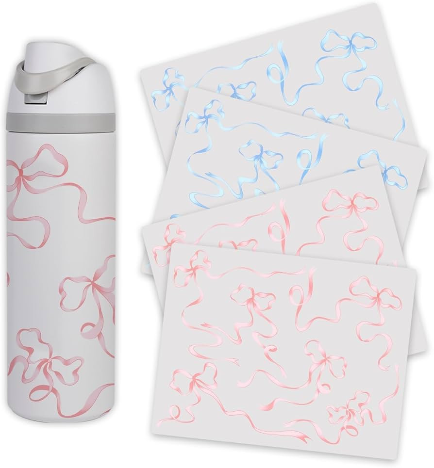 4PCS Bows Stickers for Owala Water Bottle, Stickers Waterproof Compatible with Urban Outfitters O... | Amazon (US)