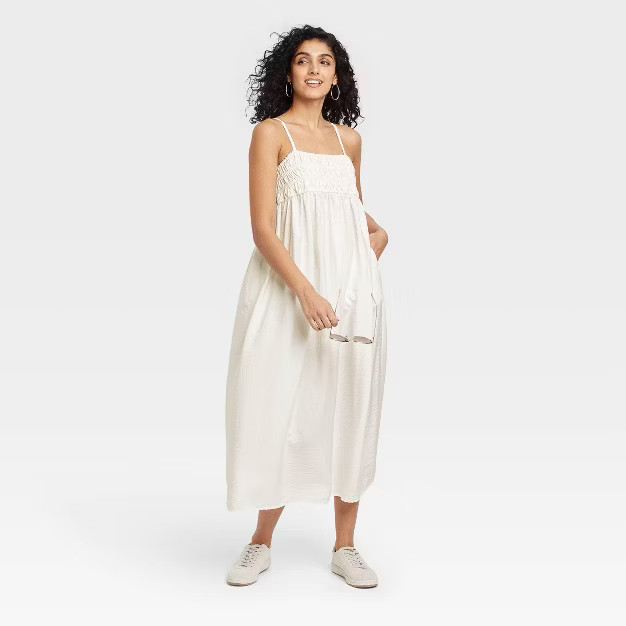 Women's Spaghetti Strap Smocked Dress - A New Day™ | Target