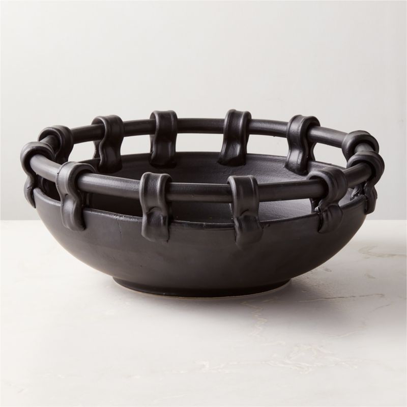 Mondovi Black Ceramic Decorative Bowl + Reviews | CB2 | CB2