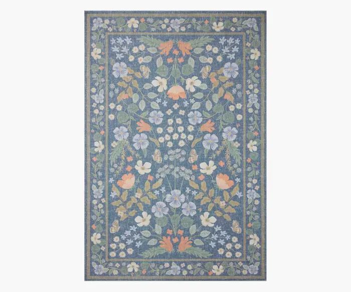 Cotswolds Willow Indigo Power-Loomed Rug | Rifle Paper Co.