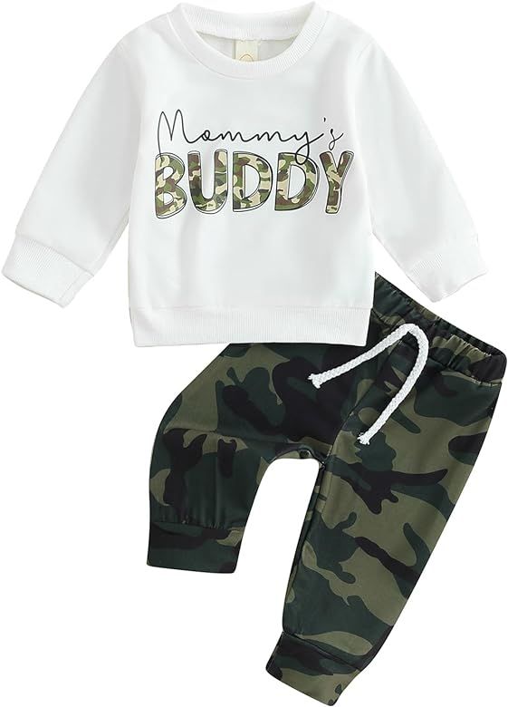 Meiweileya Infant Toddler Baby Girl Boy Fall Winter Clothes Long Sleeve Funny Letters Sweatshirt ... | Amazon (US)
