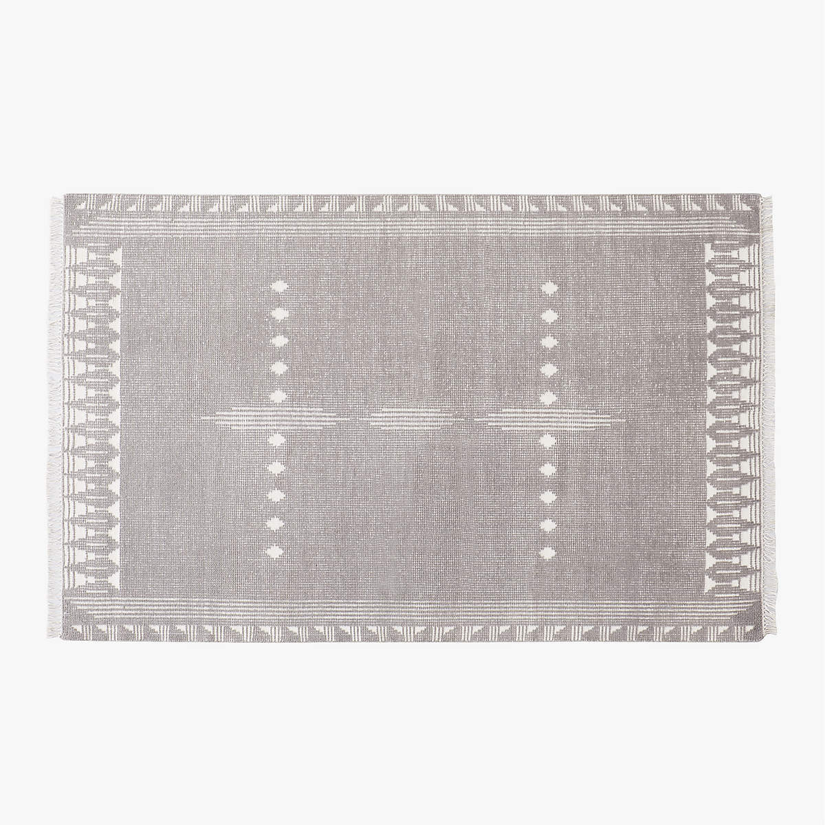Saffioti Warm White Moroccan Hand-Knotted New Zealand Wool Area Rug 5'x8' | CB2 | CB2