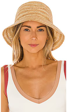 LSPACE Isadora Hat in Natural Stripe from Revolve.com | Revolve Clothing (Global)