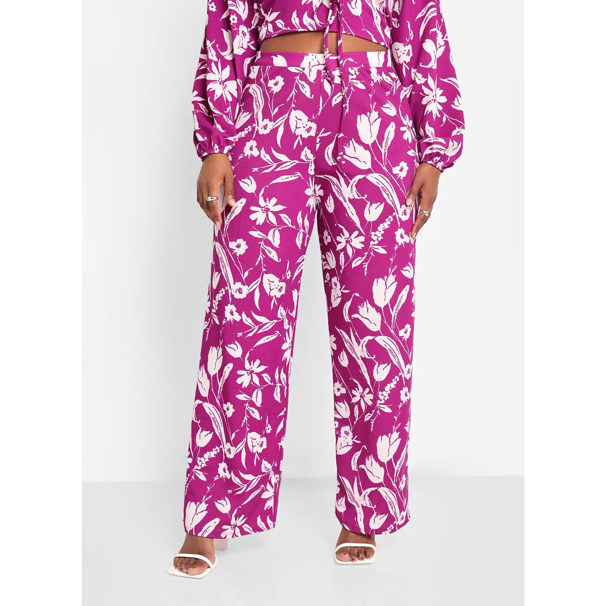 Rebdolls Women's Nylah Floral Wide Leg Pant | Target