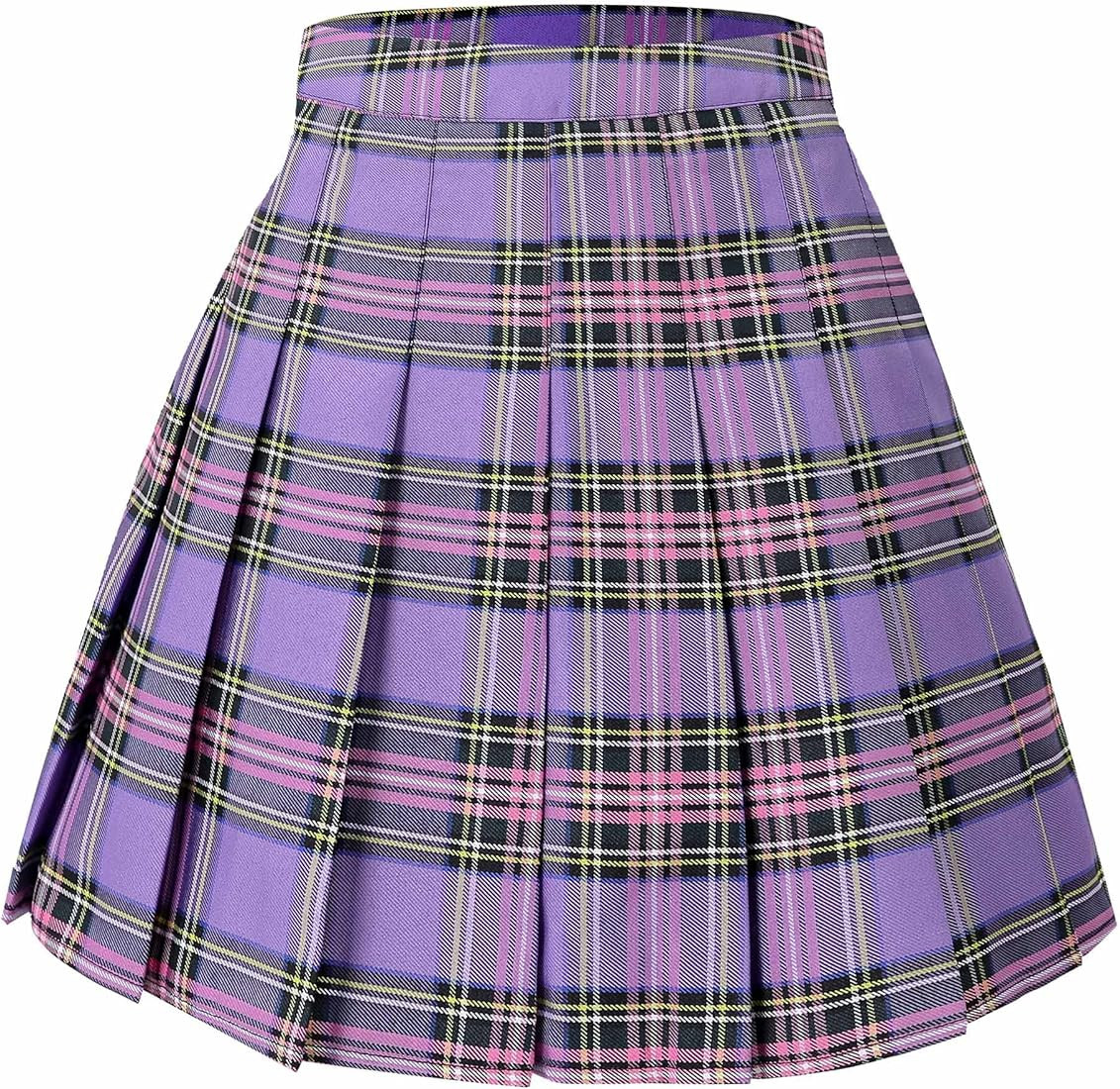Hoerev Women Girls Short High Waist Pleated Skater Tennis School Skirt | Amazon (UK)