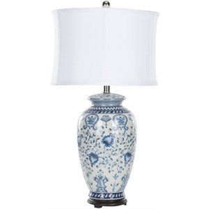 Safavieh Patrick Blue and White Table Lamp | Cymax
