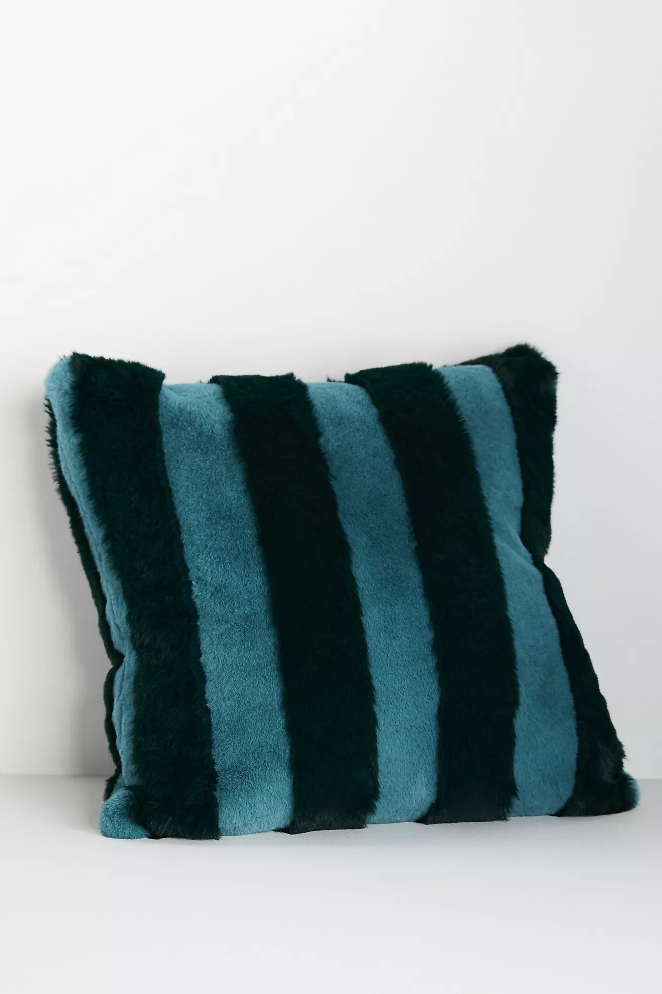 Sophie Stripe Faux Fur Pillow | Anthropologie (US)