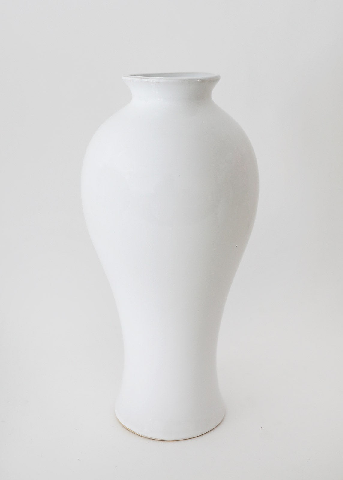 Ceramic Tall Glossy Vase in White - 16" Tall | Afloral (US)