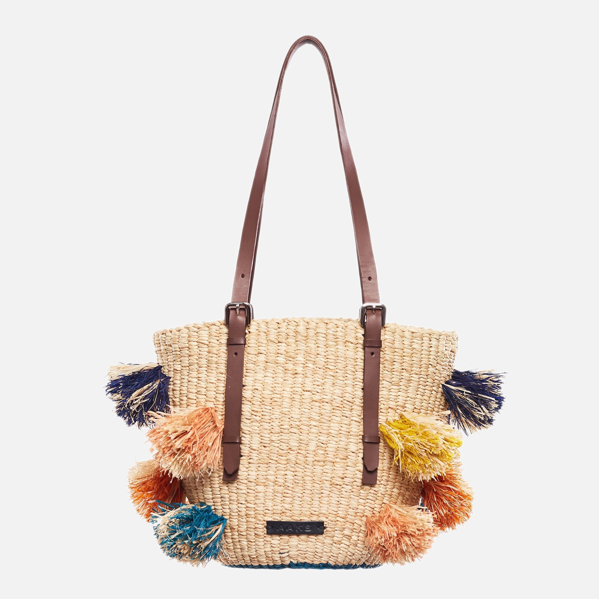 Colorful Handbags Rainbow Pom Pom | 54kibo