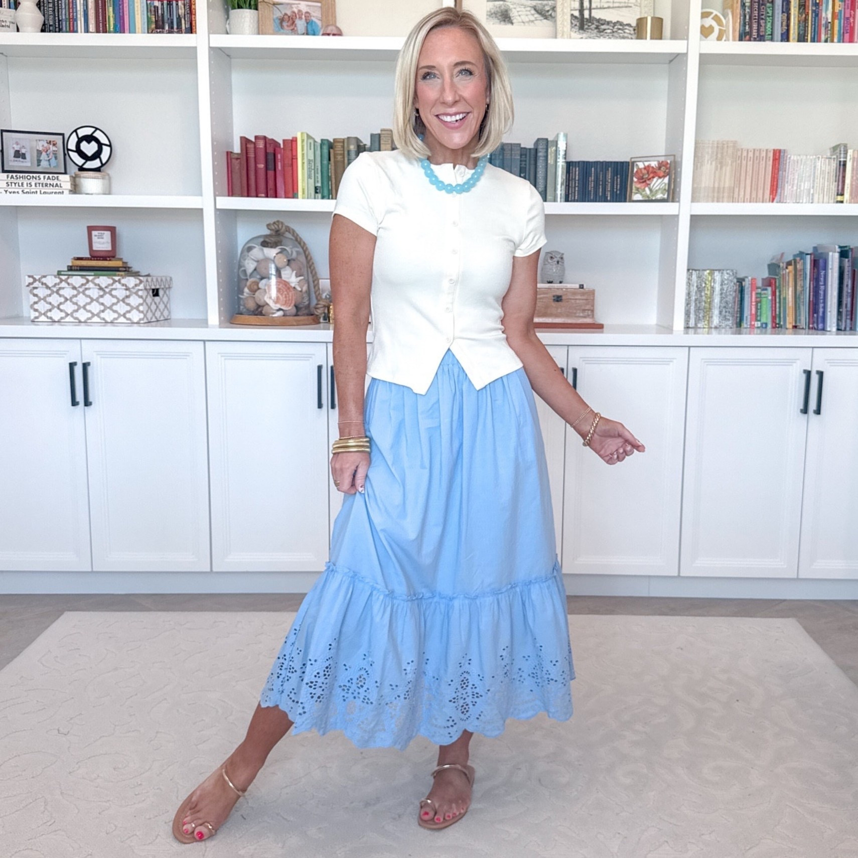 Walmart - unboxing; all under $30. Eyelet Hem Midi Skirt - size accidentally got a Medium, but needs an XS. $24.98. 2 colors. 

 

#LTKSaleAlert #LTKOver40 #LTKSeasonal