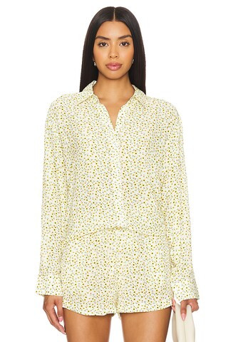 Solid & Striped The Delmore Top in Sunflower Print from Revolve.com | Revolve Clothing (Global)