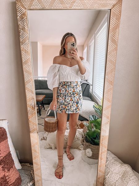 Target spring break outfit🌸 wearing a xs top (top has a little peplum bottom! I just tucked it in!) and a size 2 skirt 

#LTKstyletip #LTKunder50
