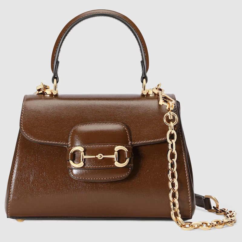 GUCCI Horsebit 1955 Mini Top Handle Bag, Brown, Leather | Gucci (US)