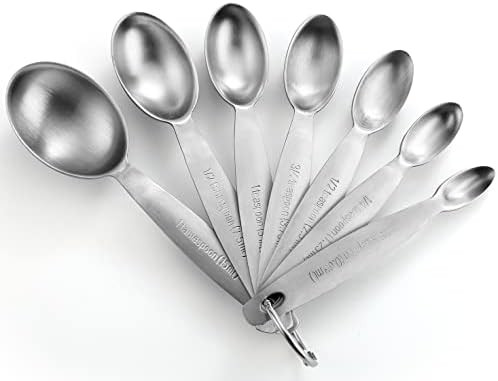 Spring Chef Stainless Steel Measuring Spoons Set of 7, Oval Metal Teaspoon & Tablespoon Measuring... | Amazon (US)