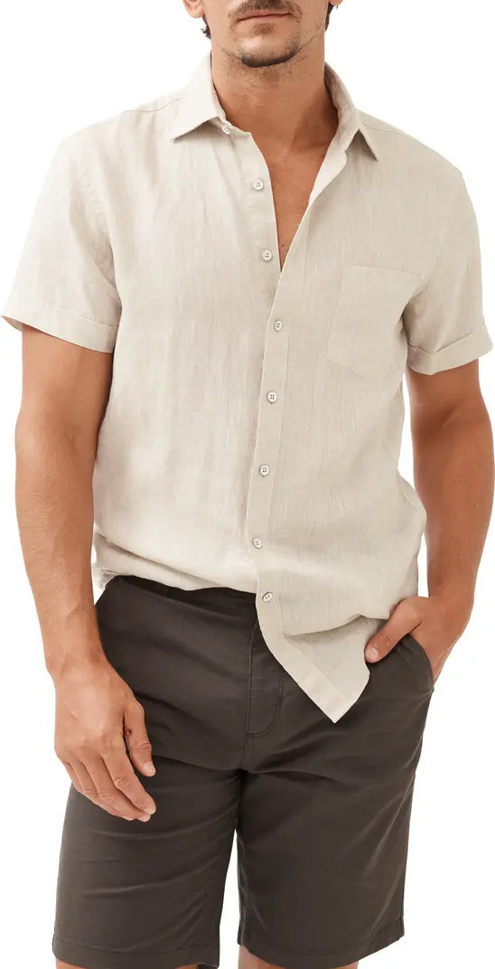 Ellerslie Short Sleeve Linen Button-Up Shirt | Nordstrom