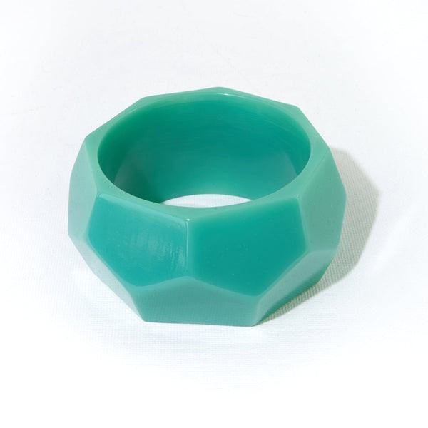 MINT HEX RESIN BANGLE | INK+ALLOY
