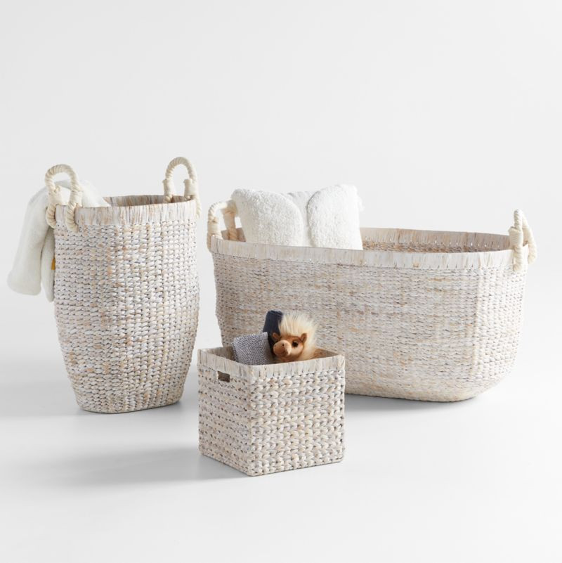 Homespun Washed Wicker Storage Bins by Leanne Ford | Crate & Kids | Crate & Barrel