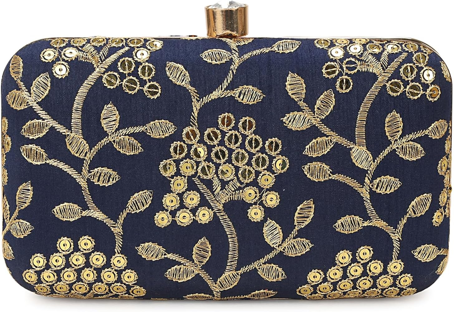 LONGING TO BUY Hand Crafted Designer Box Clutch - Zari Embroidery For Women | Amazon (US)