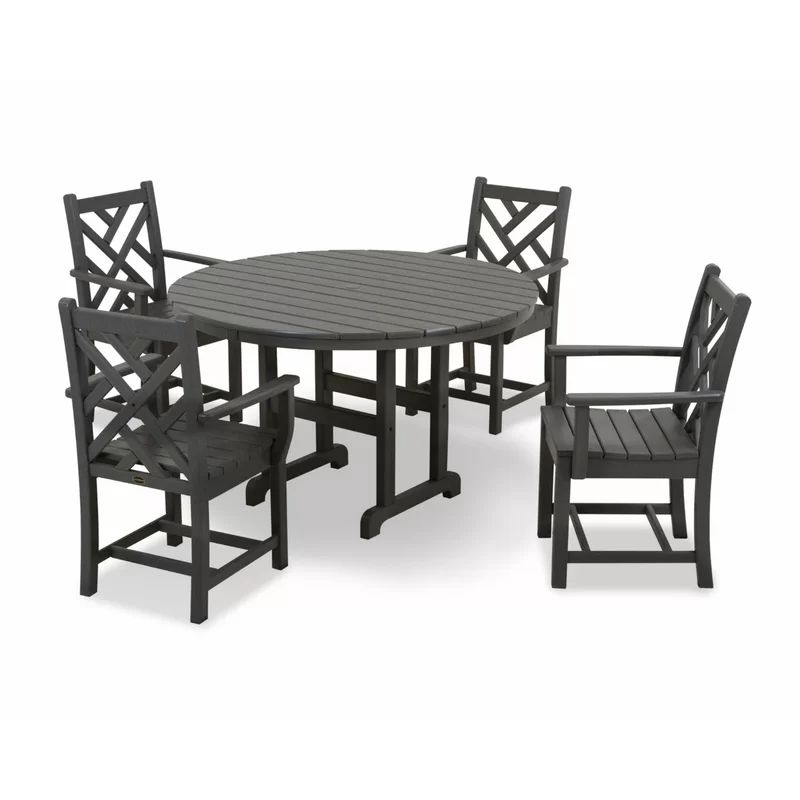 Chippendale Round 4 - Person 48'' Long Dining Set | Wayfair Professional