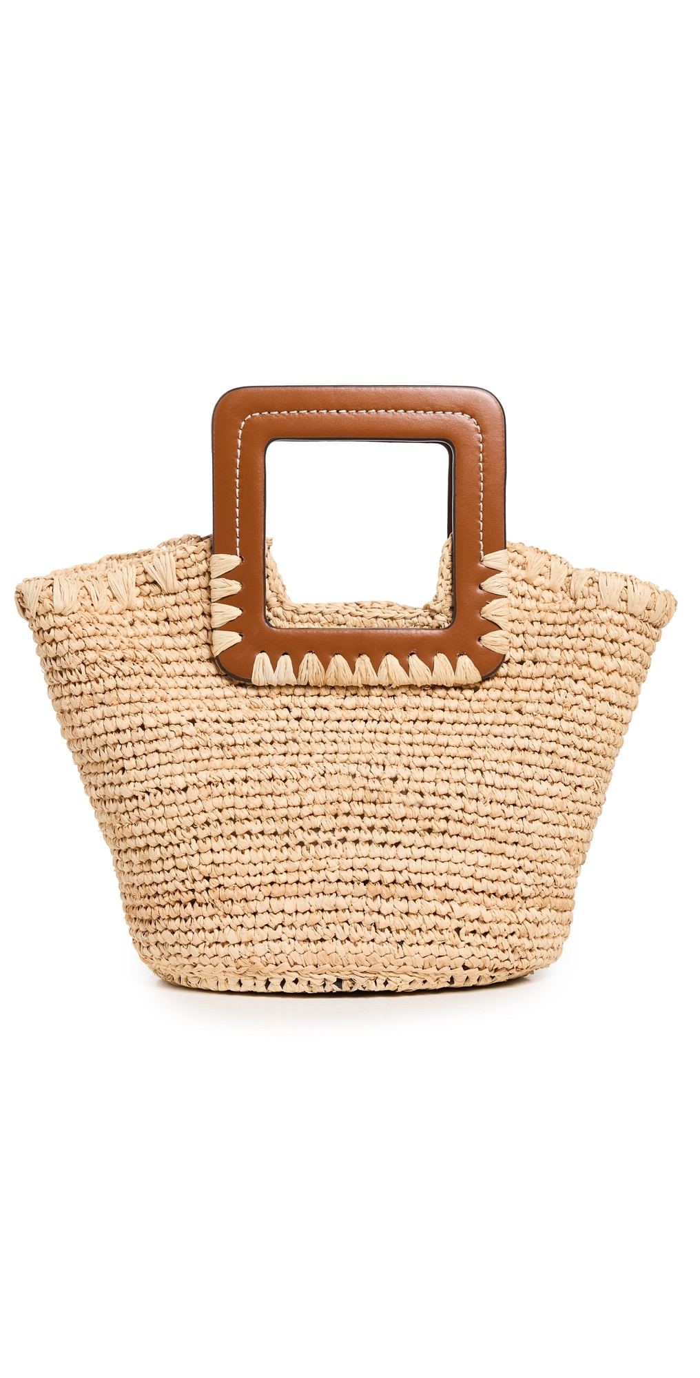 STAUD Shirley Raffia Mini Bucket Natural/Tan One Size | Shopbop