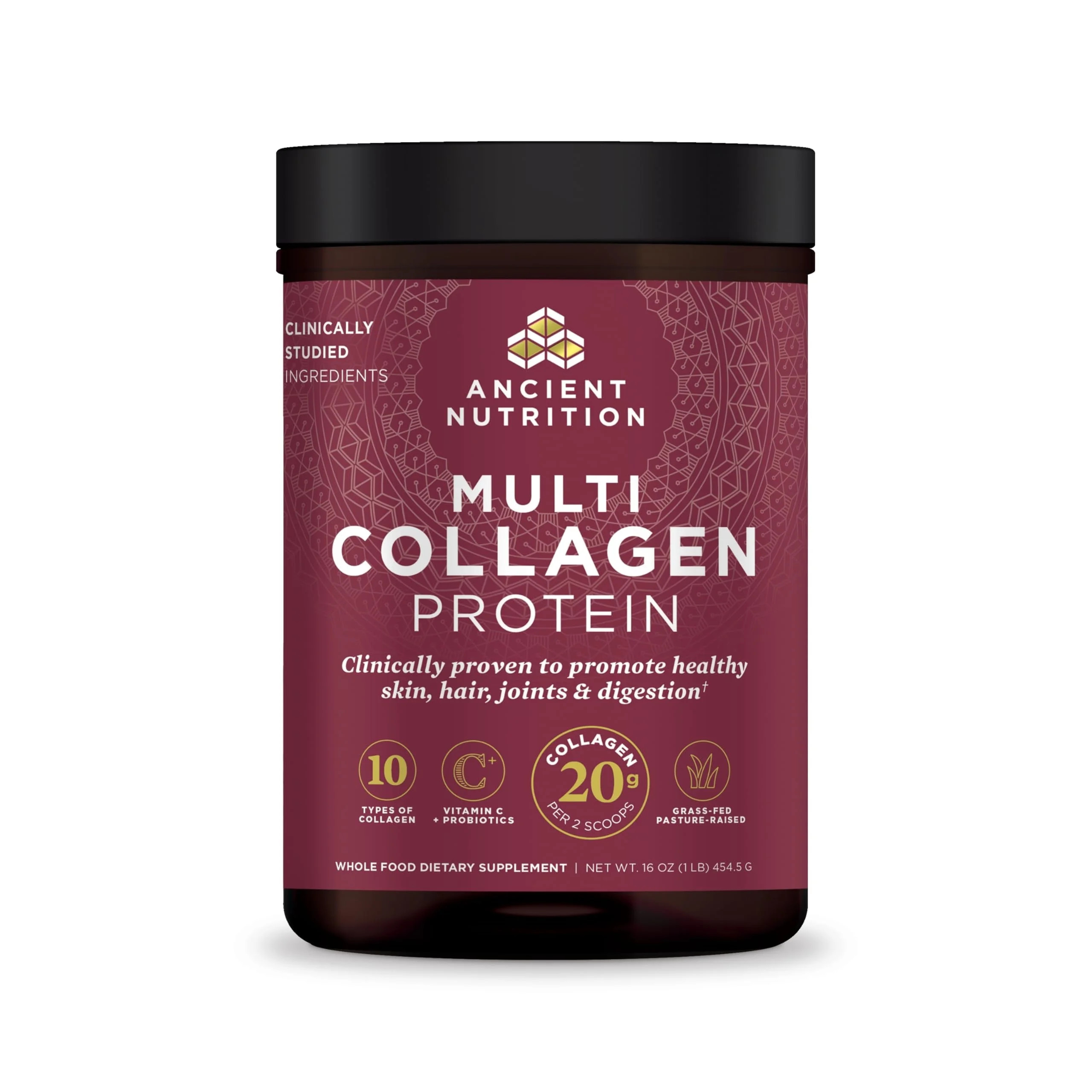 Ancient Nutrition Hydrolyzed Collagen Peptides Powder with Probiotics, Unflavored Multi Collagen ... | Walmart (US)