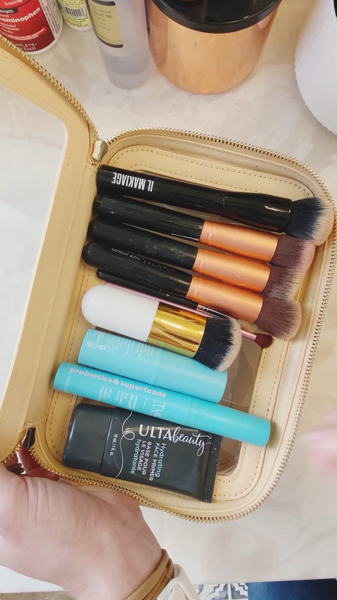 The cutest little makeup bag you ever did see! I’m amazed at how much you can fit in here. I got this from Amazon and it would make the perfect gift for the girl on the go. You could even fill it yourself with some of her skin or makeup faves for the beauty lover!

#LTKfindsunder50 #LTKGiftGuide #LTKbeauty