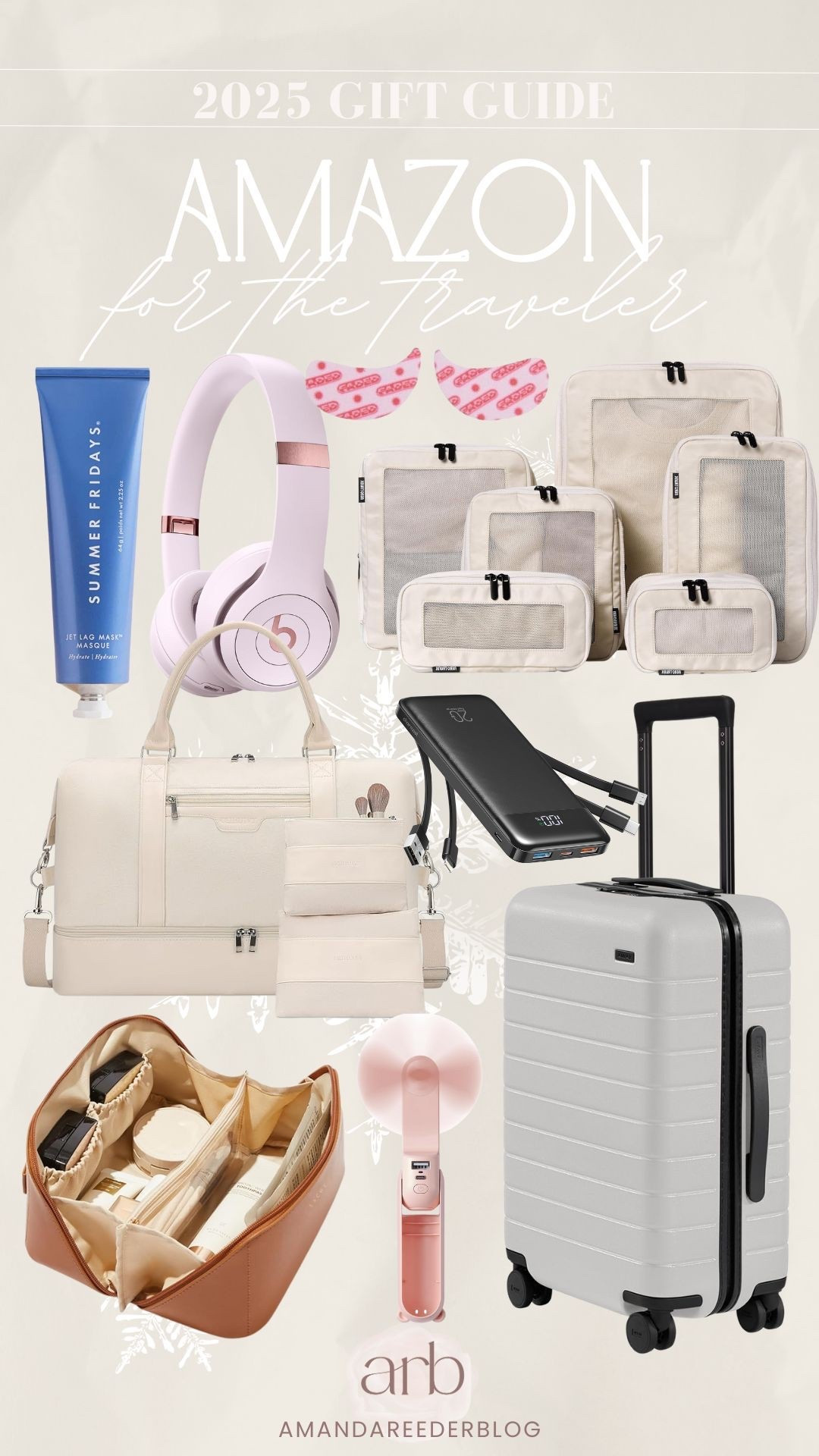 Amazon holiday gifts for the traveler ✈️💝

Travel accessories, Amazon gifts, Travel essentials, Luggage, Noise-canceling headphones, Gift guide for travelers, Packing cubes, Travel bags, Portable charger, Travel gear, gifts for her, beauty, jet lag mask, makeup organizer, luggage organizer 

#LTKGiftGuide #LTKHoliday #LTKTravel