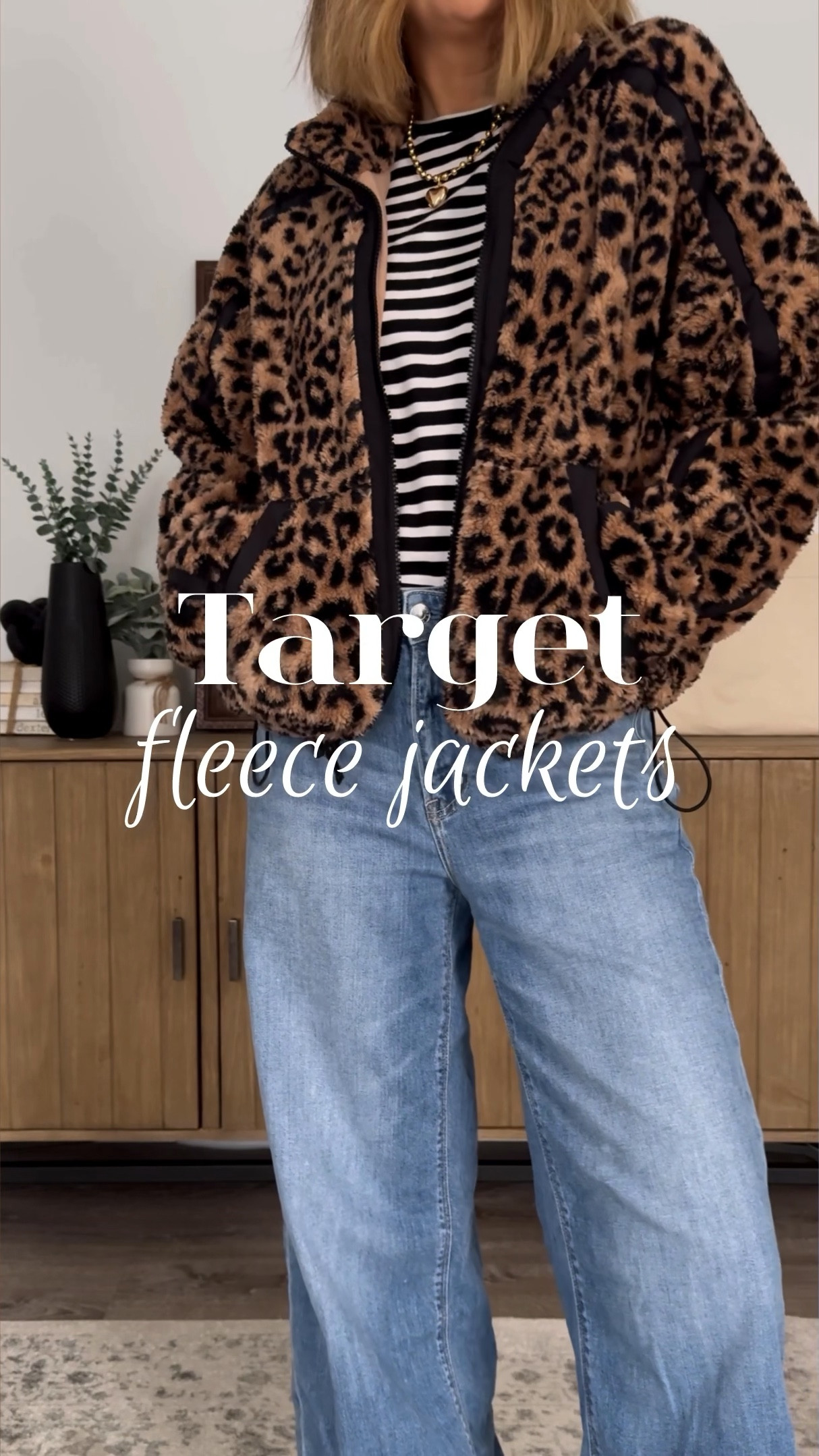 These cozy $40 fleece jackets are one of my favorite recent Target purchases🎯 and are so fun to style! They come in 4 colors and the details are so good. I’m wearing a medium.

What I ordered, affordable fashion, cozy season, leopard print, fleece jacket, casual mom style, easy outfits, what to wear, how to style, print mixing, comfy and cute 