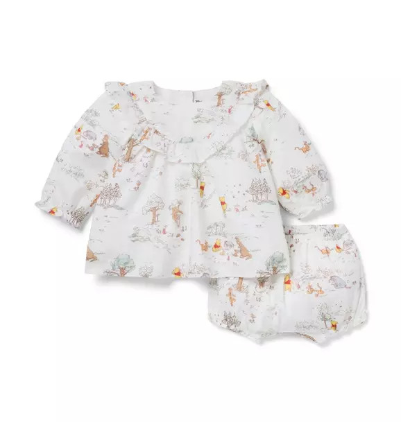 Disney Winnie The Pooh Toile Ruffle Matching Set | Janie and Jack