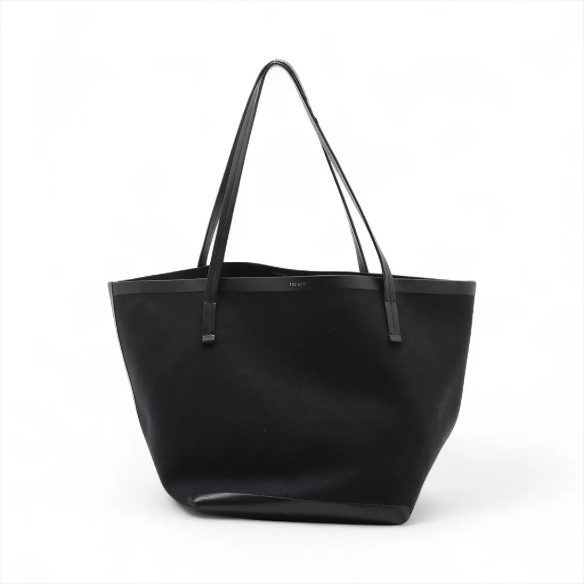 The Row park tote canvas x leather Tote bag Black | eBay US