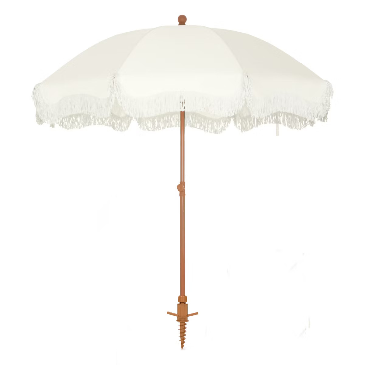Captiva Designs 7ft Portable Patio Umbrella with Fringe - Stylish Outdoor Shade with UPF 50+ Prot... | Target