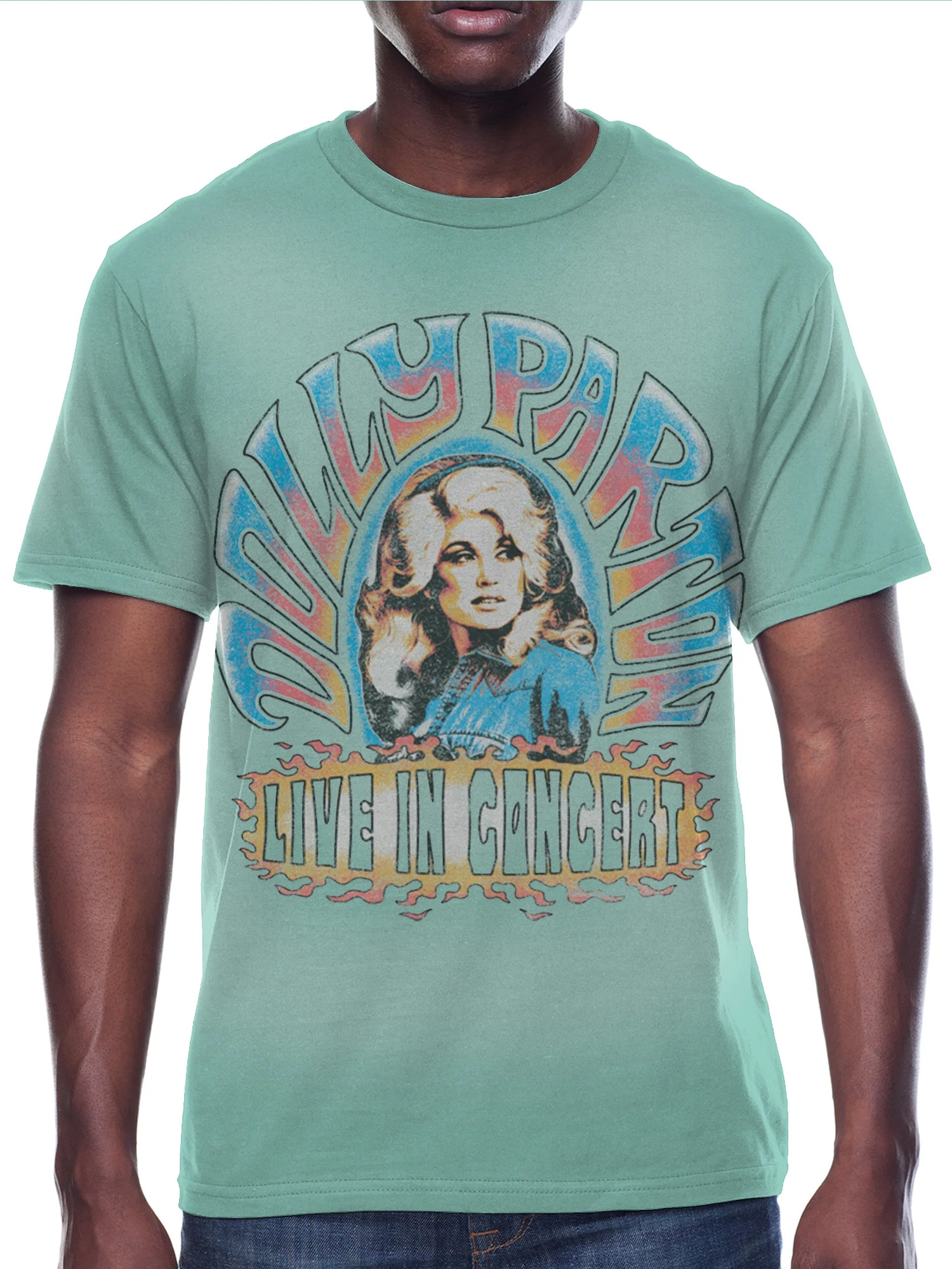 Dolly Parton Men's & Big Men's Mineral Wash Graphic Tee, Sizes XS-3XL | Walmart (US)