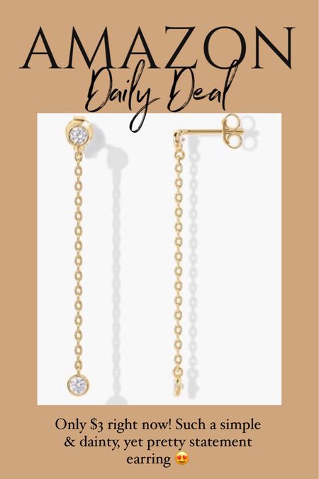Amazon daily deal, only $3 right now!! dainty yet gorgeous statement earring! So simple and will look stunning in your ear! Great gift idea!! Amazon deal, Amazon fashion 

#LTKfindsunder50 #LTKsalealert #LTKGiftGuide