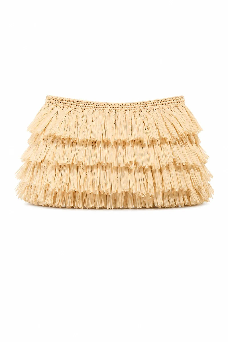 CROCHET RAFFIA BAG IN IVORY | FOLKLORE THE LABEL | CULT MIA | CULT MIA UK LTD