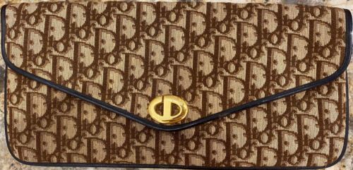 Christian Dior Brown Logo Vintage Clutch Original | eBay US