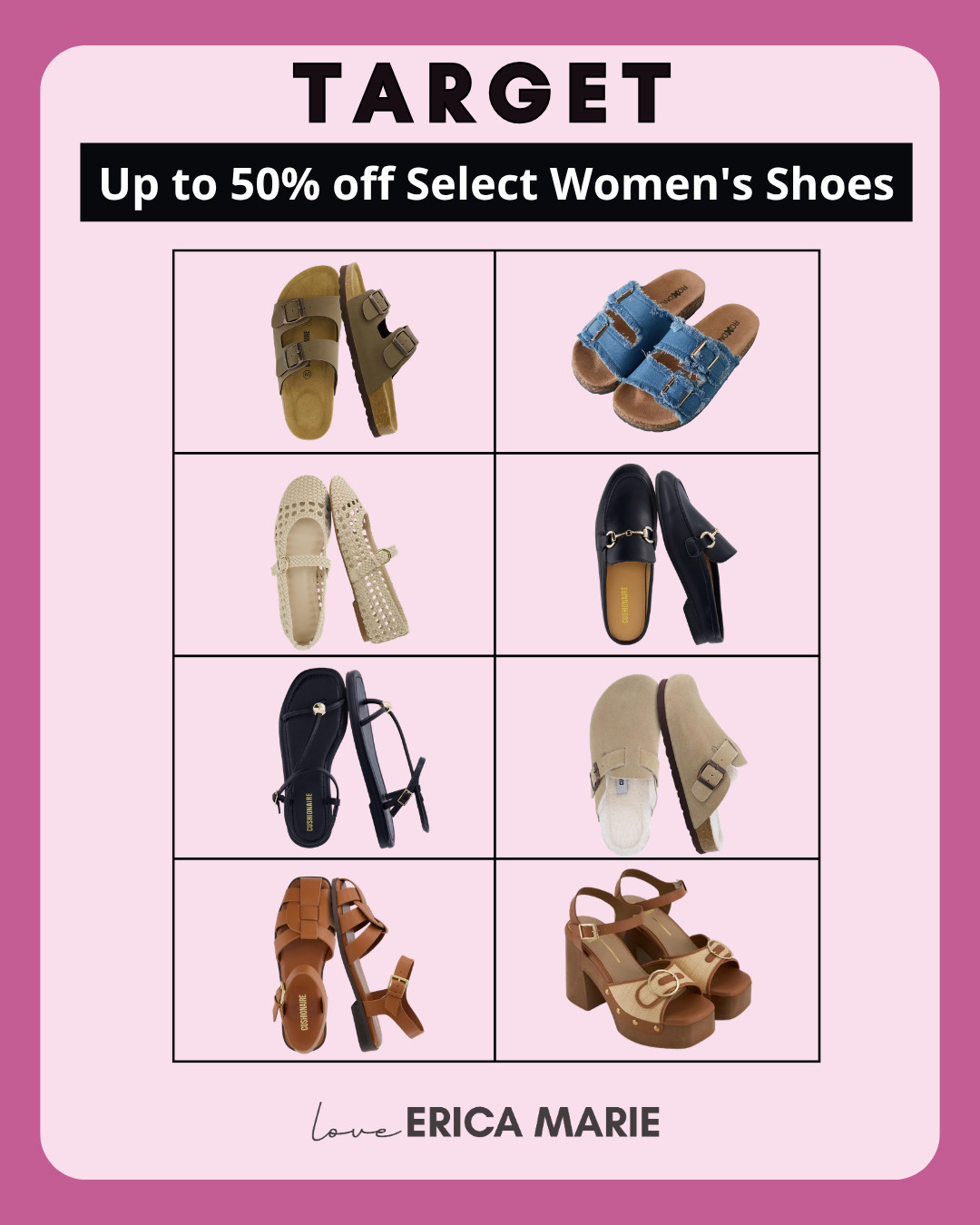 Get up to 50% off select women’s shoes right now, so many cute styles for literally every occasion. Whether you need comfy flats for the office, sandals for your next vacation, or effortless styles for your weekend plans, your closet needs an update! 

#LTKstyletip #ShoeSale #WomensShoes #FallStyle #VacationStyle #WorkwearStyle #EverydayStyle #LTKfinds  

 #LTKSaleAlert