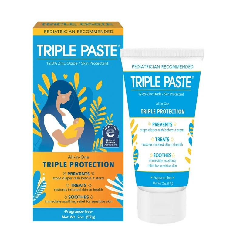 Triple Paste Diaper Rash Cream, Hypoallergenic Medicated Ointment for Babies, Overnight and Daily... | Walmart (US)
