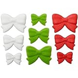 Sugar Dec-Ons® Holiday Bow Assortment Sugar Cake Decorations, Ready to Use Edible Cupcake Toppers, 126 Shaped Decorations | Amazon (US)