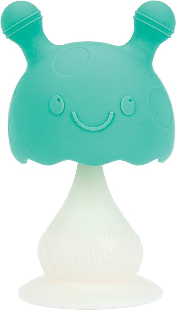 Nuby Super Soft Silicone Teether with Suction Base - Visually Stimulating and Easy to Grasp Toy f... | Amazon (US)