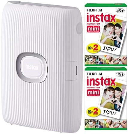 Fujifilm Instax Mini Link Smartphone Printer (Ash White) + Film (40 Sheets) - Bundle | Amazon (US)